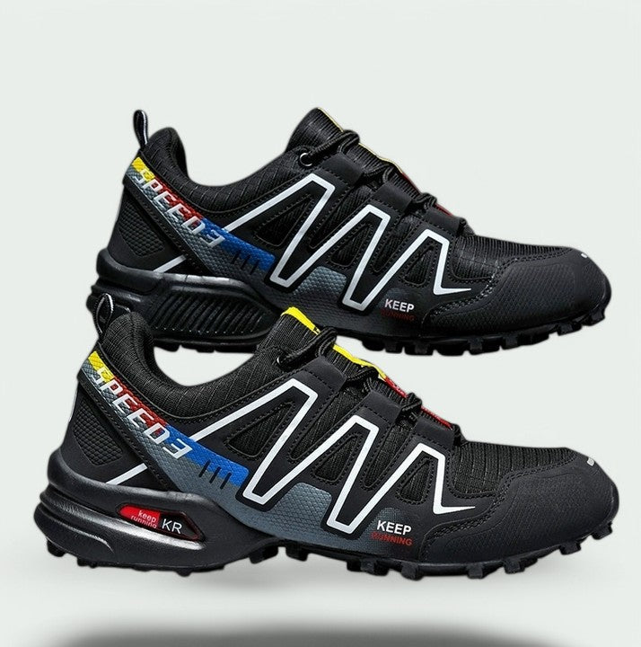 Herres Holdbare Vandresko – Komfort i Alt Terræn & Langvarig Støtte Shoes Tech Butik Sort og Gul 39