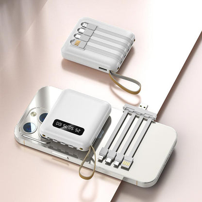 Bærbar 20.000 mAh Powerbank – Hurtig opladning & alt-i-én kabeldesign Bærbare opladere Tech Butik