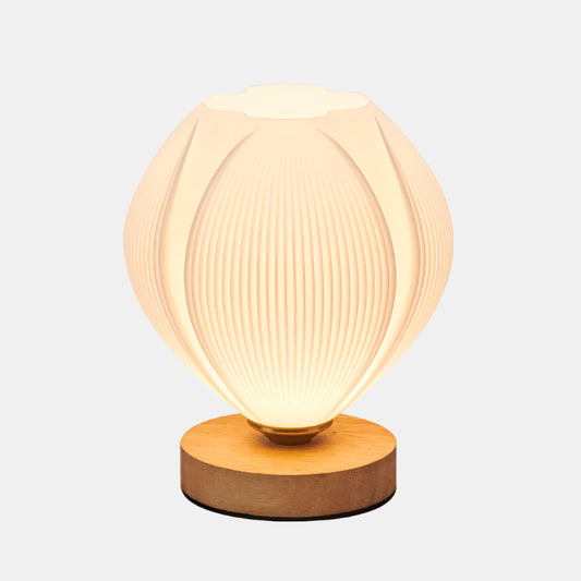 Minimalistisk Bordlampe i Træ med Blødt Skær Bordlamper Tech Butik Tulipan