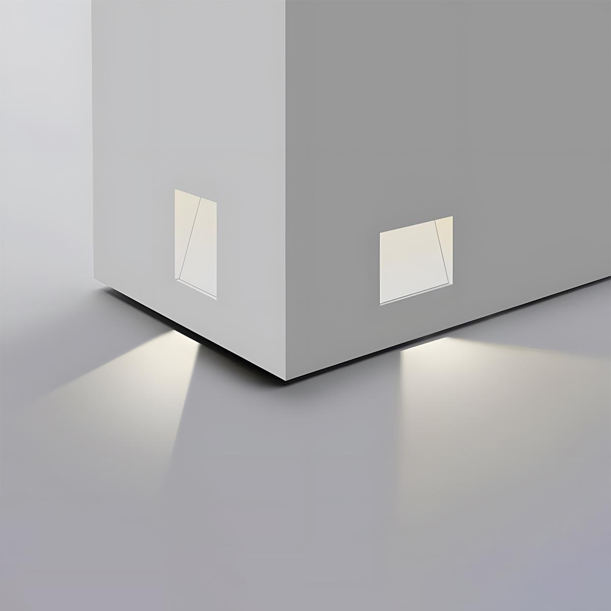 Minimalistisk LED-væglampe med bevægelsessensor til smart belysning Væglamper Tech Butik Firkantet Regelmæssig Neutral Hvid