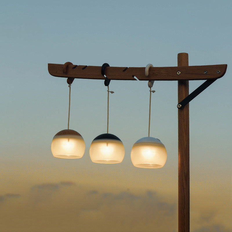 Minimalistisk LED Campinglampe Med USB-Opladning Og Variabel Lysstyrke Hængende lampe Tech Butik Sort (USB-opladning + 3 lysstyrkeniveauer)