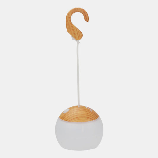 Minimalistisk LED Campinglampe Med USB-Opladning Og Variabel Lysstyrke Hængende lampe Tech Butik Træfarve (USB-opladning + 3 lysstyrkeniveauer)