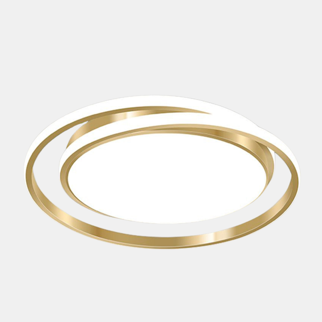 Minimalistisk LED Cirkellampe – Slank Moderne Belysning Belysning Tech Butik Guld D45cm*h5cm Hvidt lys