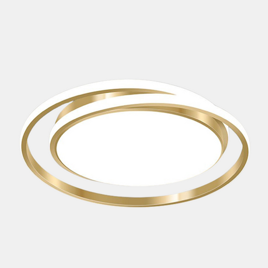 Minimalistisk LED Cirkellampe – Slank Moderne Belysning Belysning Tech Butik Guld D45cm*h5cm Hvidt lys