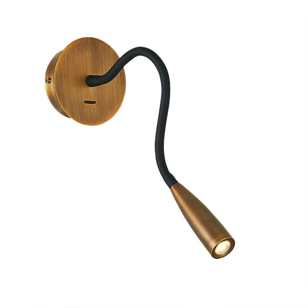 Minimalistisk LED Væglampe med Drejelig Rørform Praktiske lamper Tech Butik Børstet bronze Varmt lys