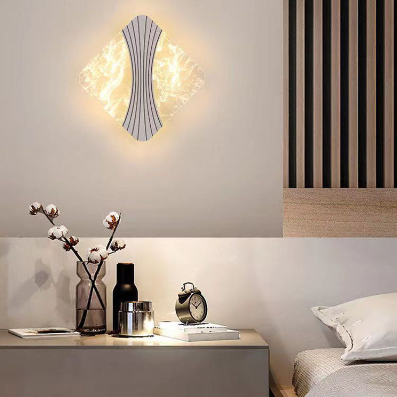 Minimalistisk LED Væglampe til Moderne Rum Væglamper Tech Butik Diamant - C Hvidt lys