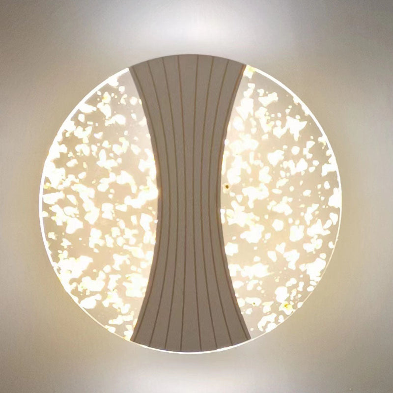 Minimalistisk LED Væglampe til Moderne Rum Væglamper Tech Butik Runde - A Varmt lys