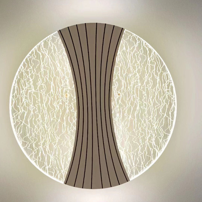 Minimalistisk LED Væglampe til Moderne Rum Væglamper Tech Butik Runde - B Varmt lys