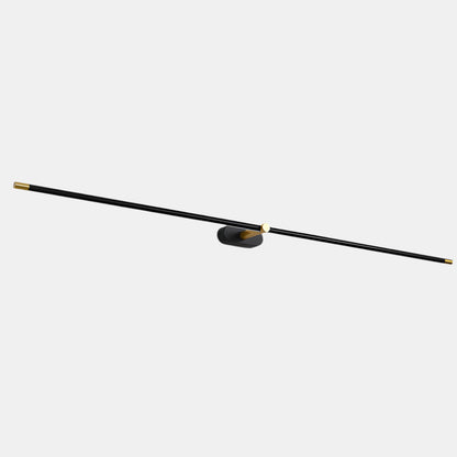 Minimalistisk Lineær LED Væglampe til Moderne Rum Væglampe Tech Butik Sort & Guld L 68cm x B 8cm x H 5cm Varmt Lys