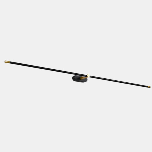 Minimalistisk Lineær LED Væglampe til Moderne Rum Væglampe Tech Butik Sort & Guld L 68cm x B 8cm x H 5cm Varmt Lys