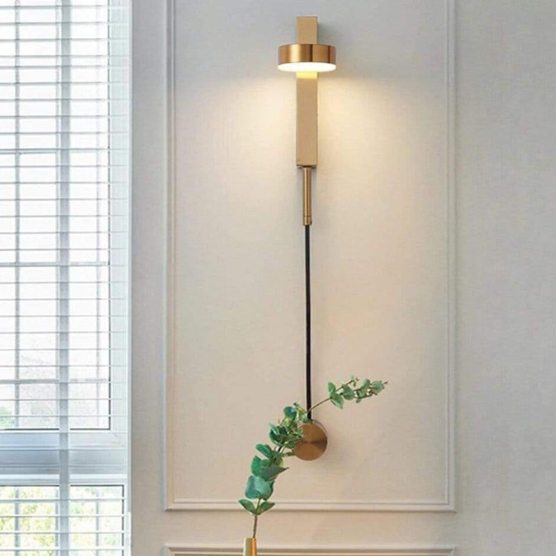 Minimalistisk T-Bar Væglampe til Moderne Indretning Lamp Tech Butik Gylden