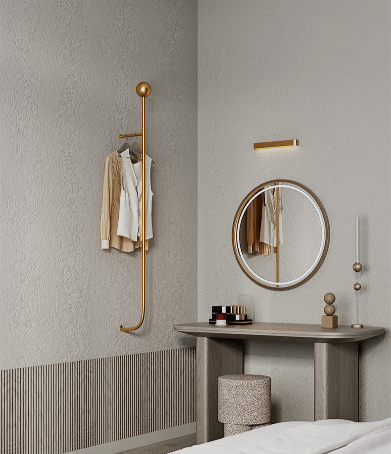 Elegante Tøjstativ – Stilfuld og Praktisk Vægmonteret Opbevaring Tøjstativer Tech Butik Guld