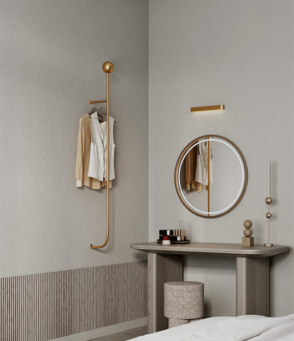 Elegante Tøjstativ – Stilfuld og Praktisk Vægmonteret Opbevaring Tøjstativer Tech Butik Guld