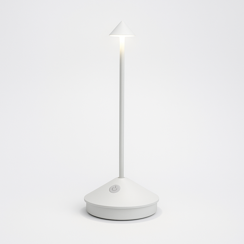 Minimalistisk Trådløs Bordlampe Uden Ledning - Vandtæt Belysning Belysning Tech Butik Hvid