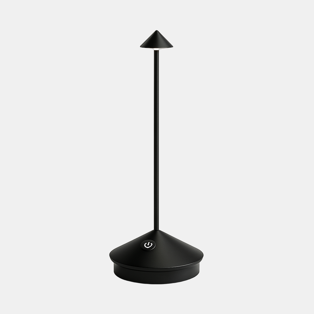 Minimalistisk Trådløs Bordlampe Uden Ledning - Vandtæt Belysning Belysning Tech Butik Sort