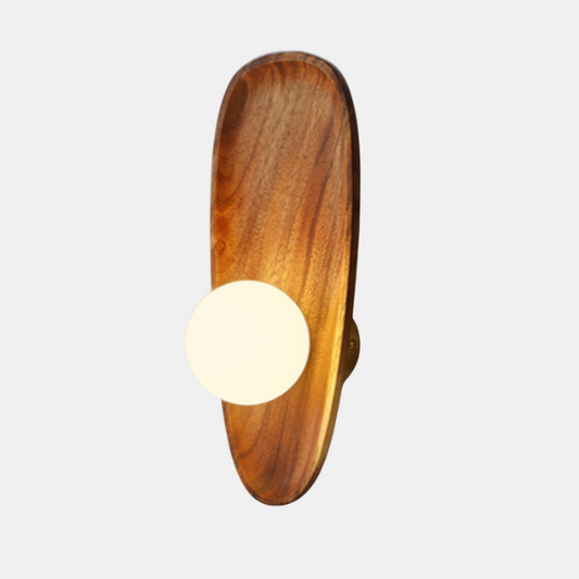 Minimalistisk Væg lampe i Træ med Blødt Diffust Lys Elegant Belysning til Stue og Soveværelse Væglamper Tech Butik A