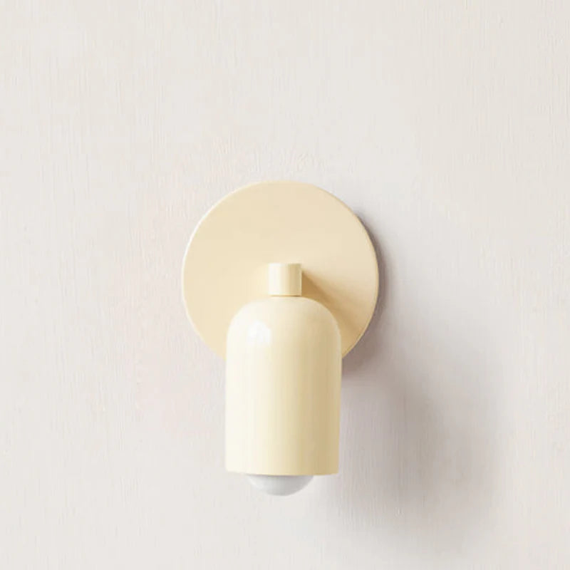 Minimalistisk Væglys med Farvet Glas til Stilfulde Rum Væglampe Tech Butik Hvid