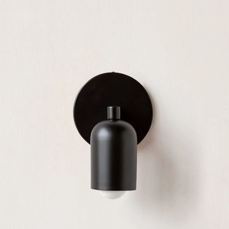 Minimalistisk Væglys med Farvet Glas til Stilfulde Rum Væglampe Tech Butik Sort