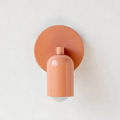 Minimalistisk Væglys med Farvet Glas til Stilfulde Rum Væglampe Tech Butik Lyserød