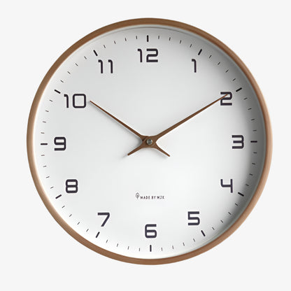 Minimalistisk Vægur med Nordisk Stil Ure Tech Butik 25x25xm Brun