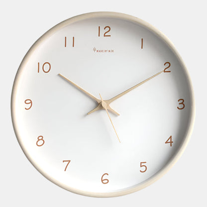 Minimalistisk lydløs vægur med analog skærm Ure Tech Butik Creme