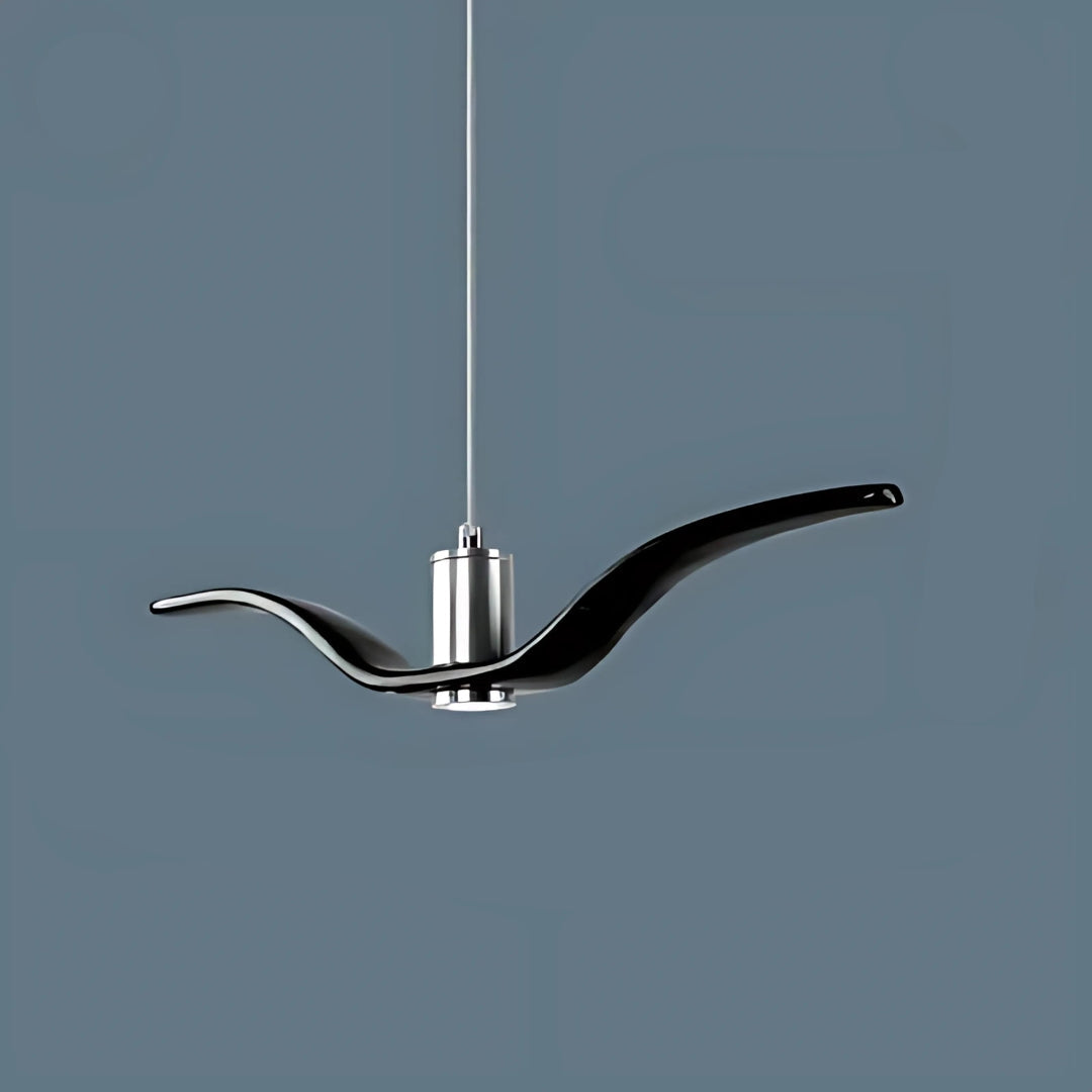 Minimalistisk pendellampe i fugleform til elegante rum Hængelamper Tech Butik Sort C