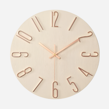 Minimalistisk stille vægur til dekoration Ure Tech Butik Beige