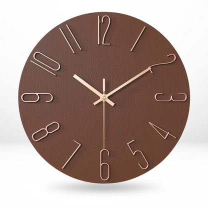 Minimalistisk stille vægur til dekoration Ure Tech Butik Brun
