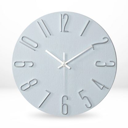 Minimalistisk stille vægur til dekoration Ure Tech Butik Lyseblå