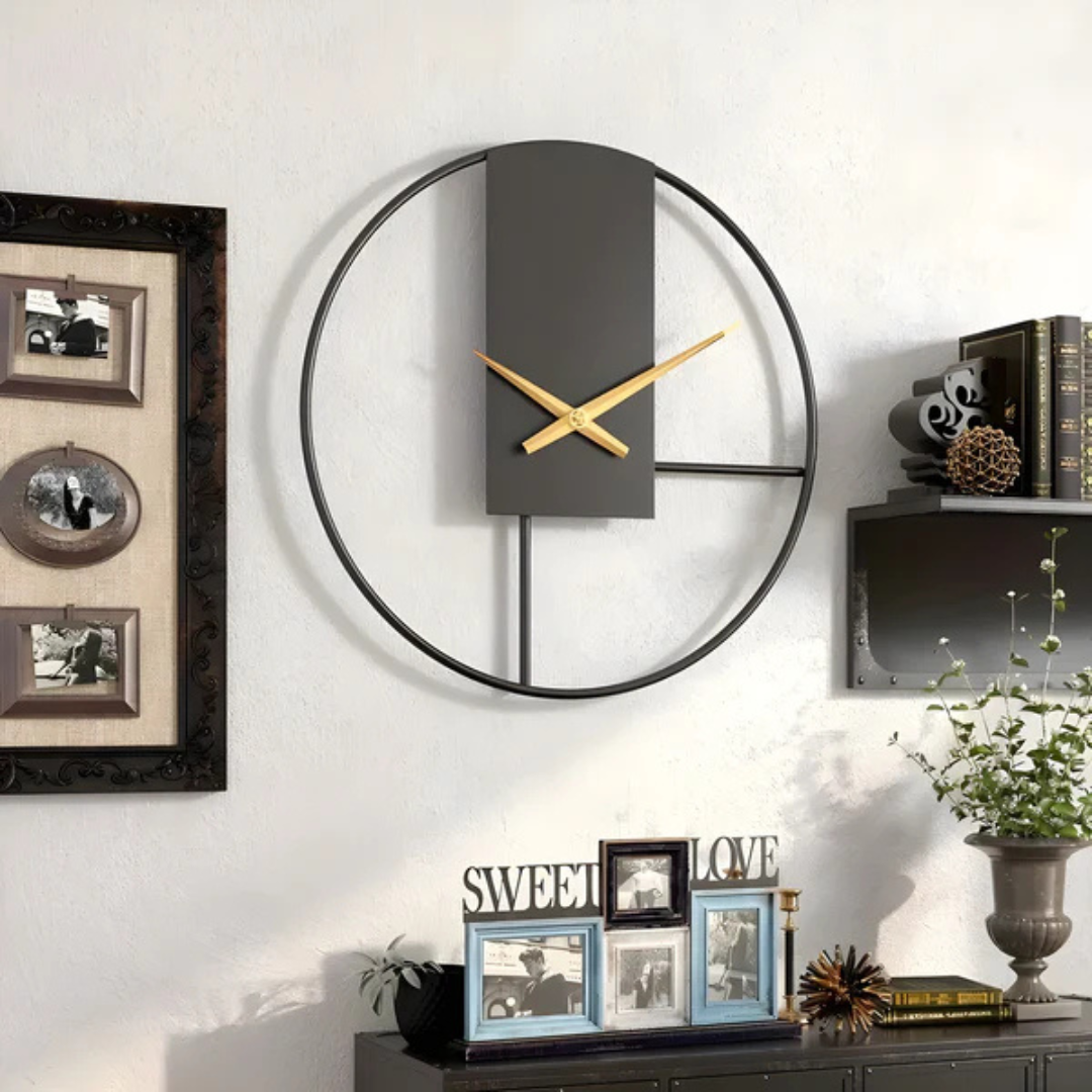 Minimalistisk stille vægur til moderne interiør Ure Tech Butik