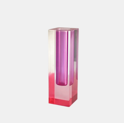 Moderne prismeakryl vase med regnbuefarver Storage & Organization Tech Butik Fuchsia / Lyserød Kort