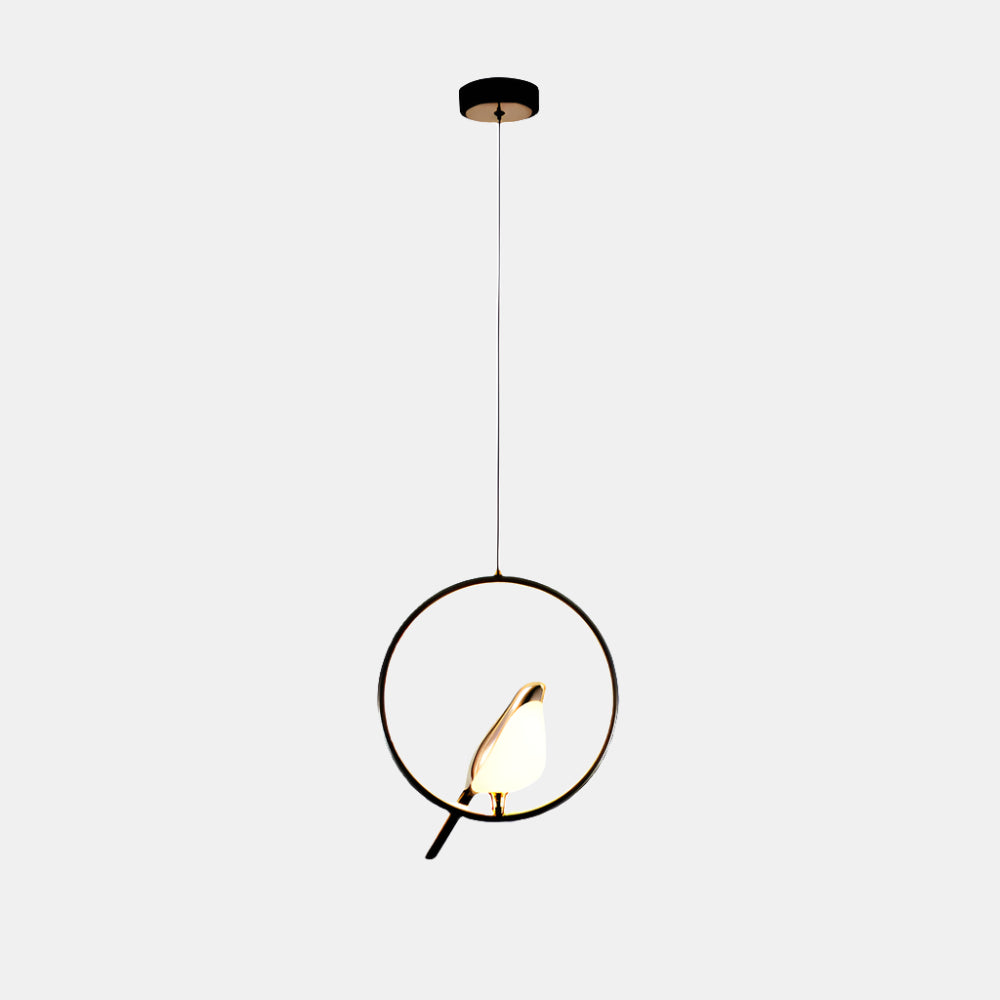 Moderne 360° roterbar fugle-pendel til spise- og opholdsrum Hængelamper Tech Butik Cirkel