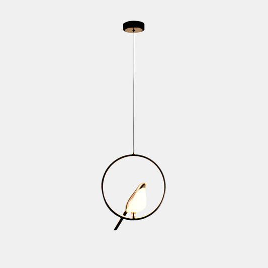 Moderne 360° roterbar fugle-pendel til spise- og opholdsrum Hængelamper Tech Butik Cirkel