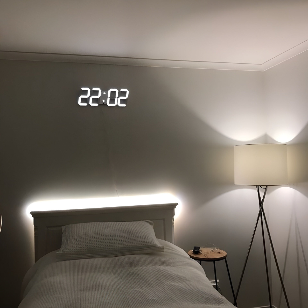 Moderne 3D LED Digital Vægur – Stilfuldt Digitalt Display til Hjem & Kontor Vægure Tech Butik