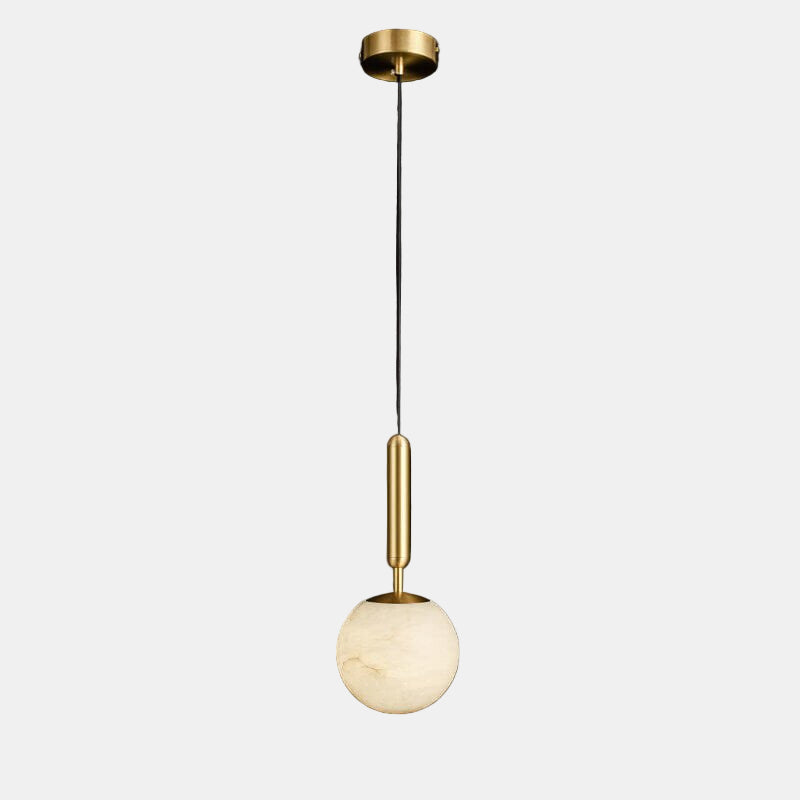 Moderne Alabaster Køkkenø Pendellampe Hængende lampe Tech Butik 1 Bold Hvid & Guld