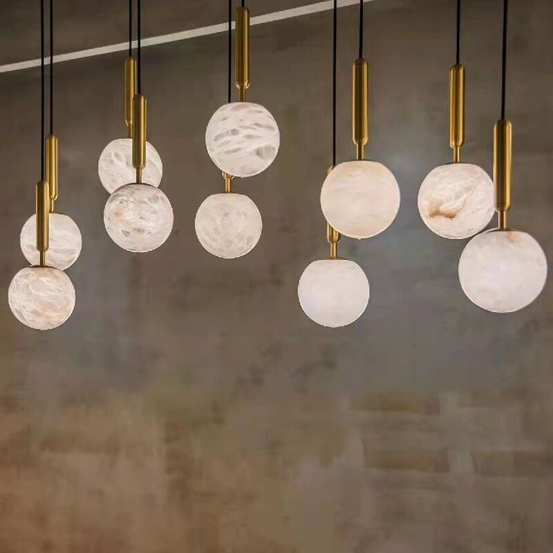 Moderne Alabaster Køkkenø Pendellampe Hængende lampe Tech Butik