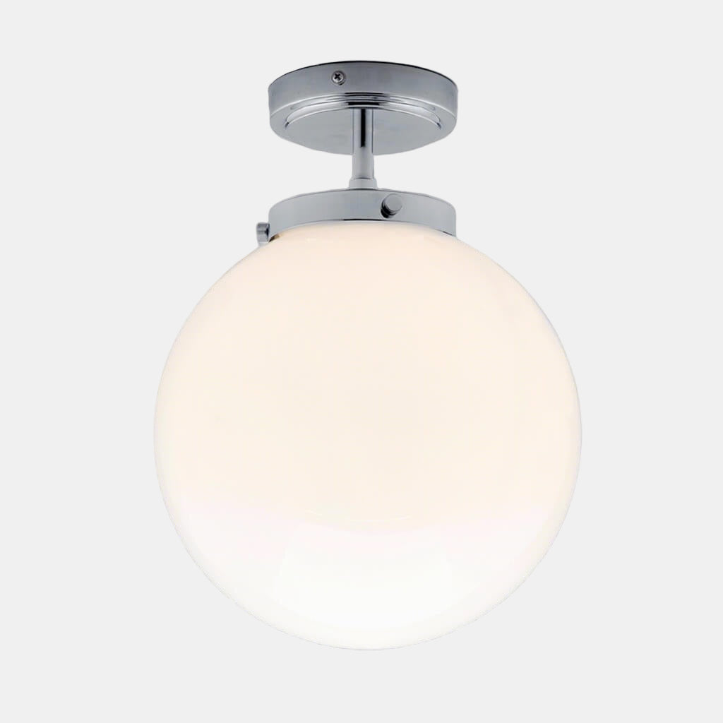 Moderne Badeværelseslampe med Opal Glasbold – Elegant Loftlampe til Bad Loftlampe Tech Butik Krom