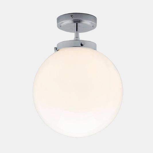 Moderne Badeværelseslampe med Opal Glasbold – Elegant Loftlampe til Bad Loftlampe Tech Butik Krom
