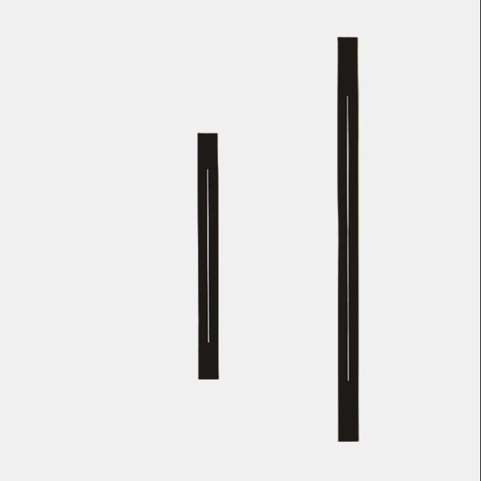 Moderne Lineær LED Væglampe til Elegant Hjemmebelysning Væglampe Tech Butik Sort 60 cm Hvid
