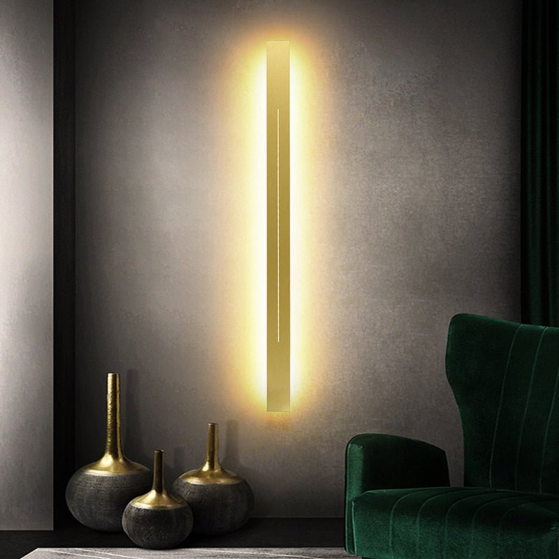 Moderne Lineær LED Væglampe til Elegant Hjemmebelysning Væglampe Tech Butik Guld 60 cm Hvid