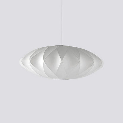 Nelson Bubble Pendellampe med Geometrisk Design – LED Kompatibel, Letvægts Indendørs Belysning i Hvid 27