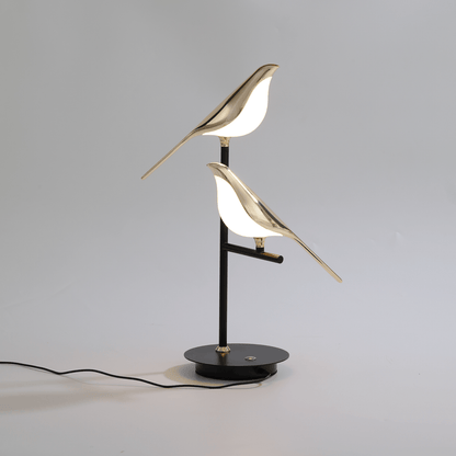 Moderne LED-bordlampe – Postmoderne elegance med gyldent skær Belysning Tech Butik