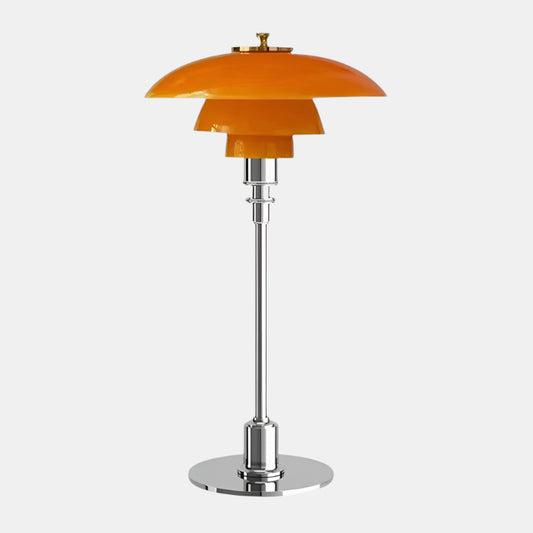 Moderne Bordlampe med Blødt Stemningslys Bordlampe Tech Butik Amber Sølv