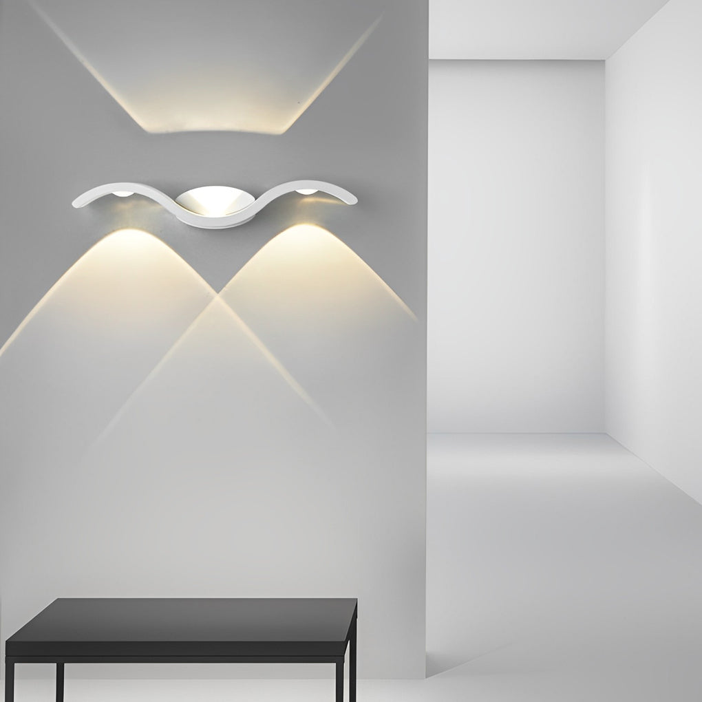 Moderne Buet Design Udendørs LED-Væglampe Væglamper Tech Butik Hvid Varm hvid