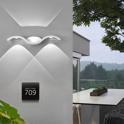Moderne Buet Design Udendørs LED-Væglampe Væglamper Tech Butik Hvid Kold hvid