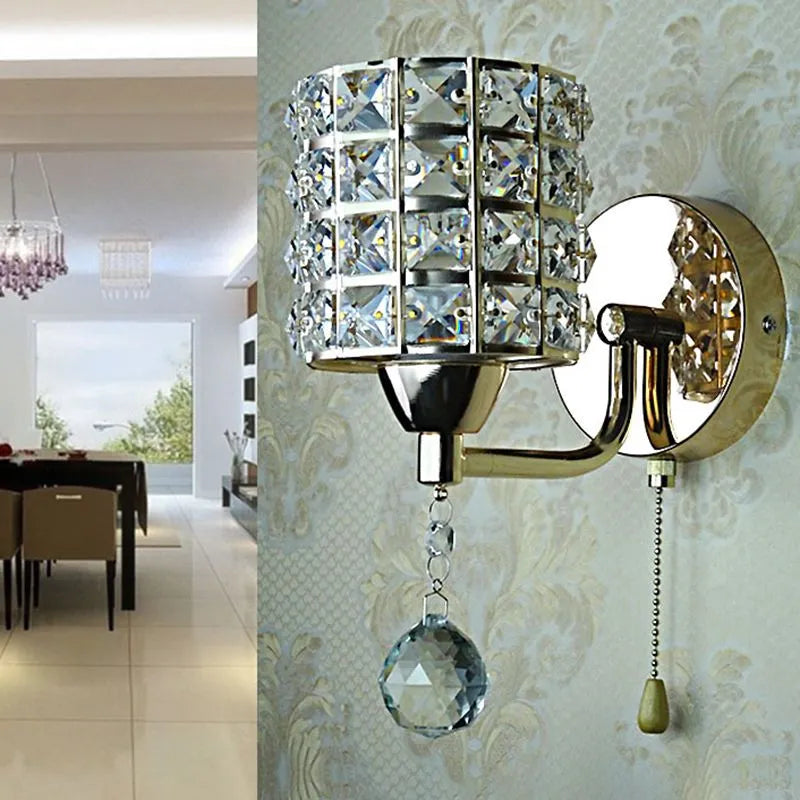 Moderne Cylinder LED-væglampe til soveværelse, stue eller badeværelse Væglamper Tech Butik Sølv