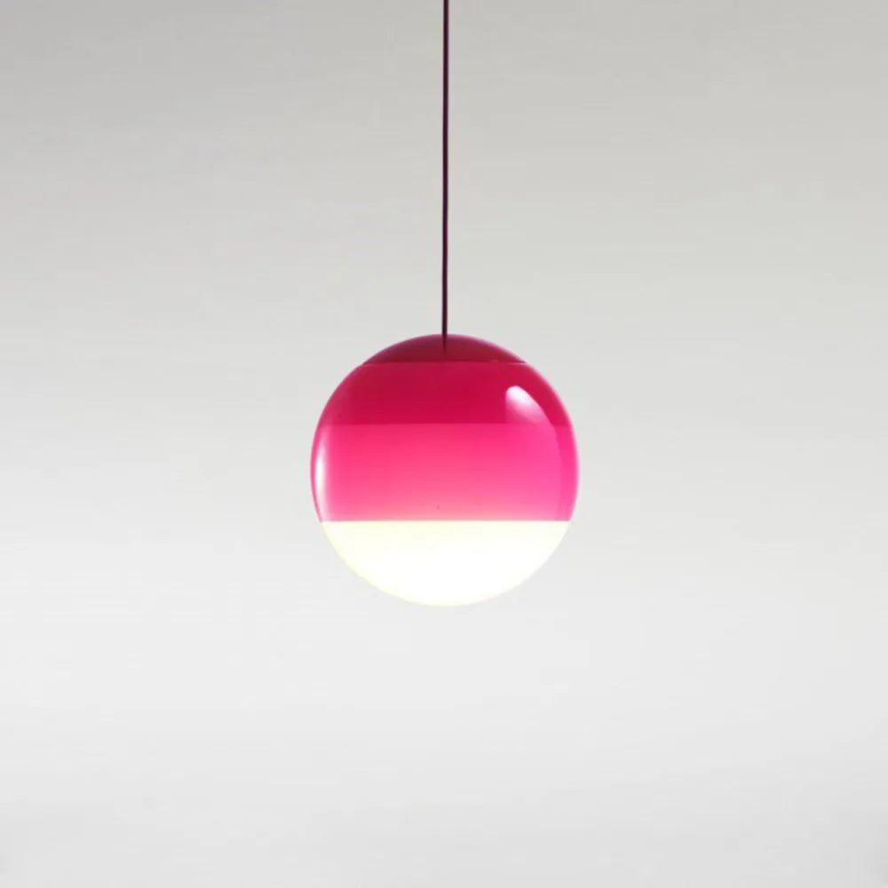 Moderne Farverig Glas Pendel Loftlampe til Hjemmet Hængelamper Tech Butik Lyserød