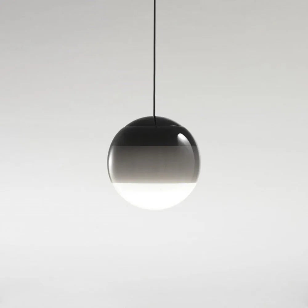 Moderne Farverig Glas Pendel Loftlampe til Hjemmet Hængelamper Tech Butik Sort