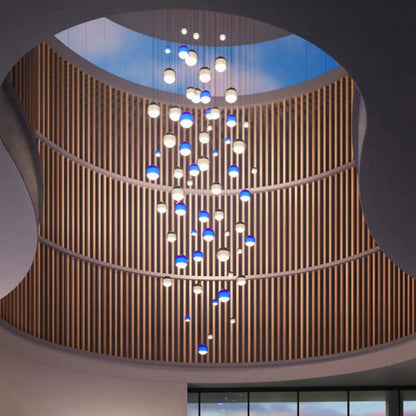 Moderne Farverig Glas Pendel Loftlampe til Hjemmet Hængelamper Tech Butik