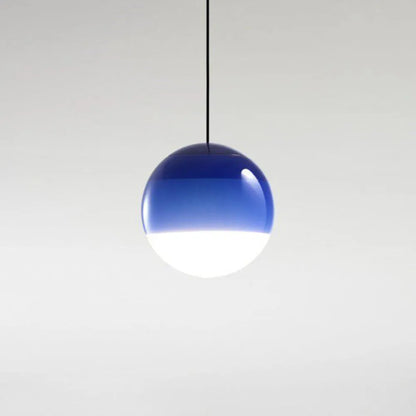 Moderne Farverig Glas Pendel Loftlampe til Hjemmet Hængelamper Tech Butik Blå